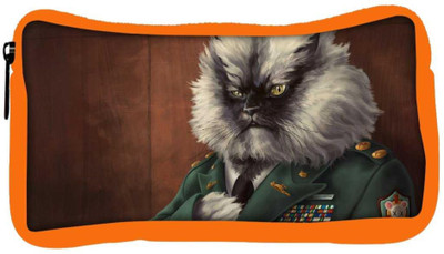 

Snoogg Eco Friendly Canvas Colonel Meow Designer Student Pen Pencil Case Coin Purse Pouch Cosmetic Makeup Bag (ORANGE) Pouch(Multicolor)