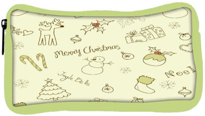 

Snoogg Eco Friendly Canvas Merry Christmas Green Pattern Designer Student Pen Pencil Case Coin Purse Pouch Cosmetic Makeup Bag (GREEN) Pouch(Multicolor)