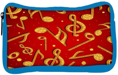 

Snoogg Eco Friendly Canvas Golden Music Designer Student Pen Pencil Case Coin Purse Pouch Cosmetic Makeup Bag (BLUE) Pouch(Multicolor)