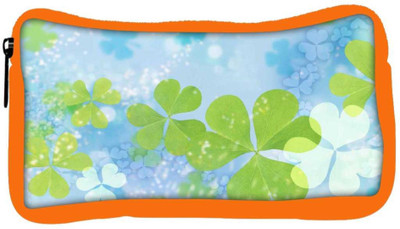 

Snoogg Eco Friendly Canvas Lite Floral Designer Student Pen Pencil Case Coin Purse Pouch Cosmetic Makeup Bag (ORANGE) Pouch(Multicolor)