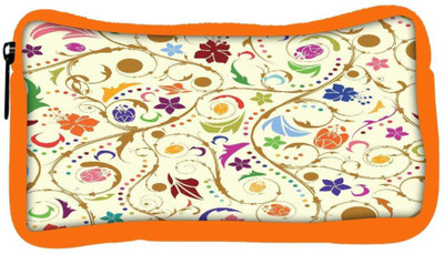 

Snoogg Eco Friendly Canvas Colorful Floral Designer Student Pen Pencil Case Coin Purse Pouch Cosmetic Makeup Bag (ORANGE) Pouch(Multicolor)