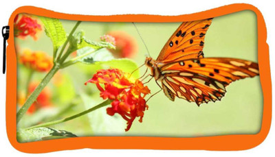 

Snoogg Eco Friendly Canvas Orange Butterfly Designer Student Pen Pencil Case Coin Purse Pouch Cosmetic Makeup Bag (ORANGE) Pouch(Multicolor)