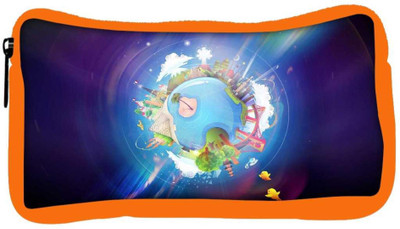 

Snoogg Eco Friendly Canvas Colorful Earth Designer Student Pen Pencil Case Coin Purse Pouch Cosmetic Makeup Bag (ORANGE) Pouch(Multicolor)