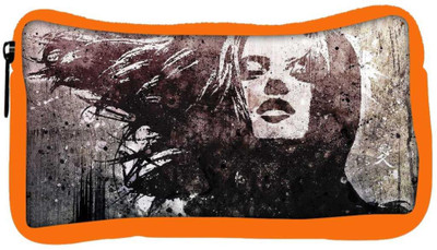 

Snoogg Eco Friendly Canvas Biker Grunge Chic Student Pen Pencil Case Coin Purse Pouch Cosmetic Makeup Bag (ORANGE) Pouch(Multicolor)