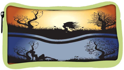 

Snoogg Eco Friendly Canvas Abstract Background Student Pen Pencil Case Coin Purse Pouch Cosmetic Makeup Bag (GREEN) Pouch(Multicolor)