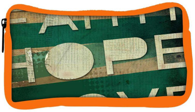 

Snoogg Eco Friendly Canvas Faith Hope Love Designer Student Pen Pencil Case Coin Purse Pouch Cosmetic Makeup Bag (ORANGE) Pouch(Multicolor)