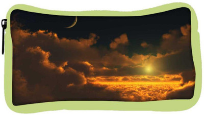 

Snoogg Eco Friendly Canvas Cloudy View Designer Student Pen Pencil Case Coin Purse Pouch Cosmetic Makeup Bag (GREEN) Pouch(Multicolor)