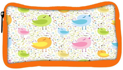 

Snoogg Eco Friendly Canvas Singing Birds Designer Student Pen Pencil Case Coin Purse Pouch Cosmetic Makeup Bag (ORANGE) Pouch(Multicolor)