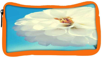 

Snoogg Eco Friendly Canvas Flower White Student Pen Pencil Case Coin Purse Pouch Cosmetic Makeup Bag (ORANGE) Pouch(Multicolor)