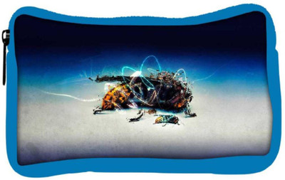 

Snoogg Eco Friendly Canvas Abstract Bee Designer Student Pen Pencil Case Coin Purse Pouch Cosmetic Makeup Bag (BLUE) Pouch(Multicolor)