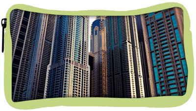 

Snoogg Eco Friendly Canvas City Highlights Designer Student Pen Pencil Case Coin Purse Pouch Cosmetic Makeup Bag (GREEN) Pouch(Multicolor)