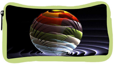 

Snoogg Eco Friendly Canvas Waves Globe Designer Student Pen Pencil Case Coin Purse Pouch Cosmetic Makeup Bag (GREEN) Pouch(Multicolor)