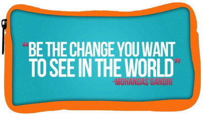 

Snoogg Eco Friendly Canvas Be The Change - Gandhi Student Pen Pencil Case Coin Purse Pouch Cosmetic Makeup Bag (ORANGE) Pouch(Multicolor)