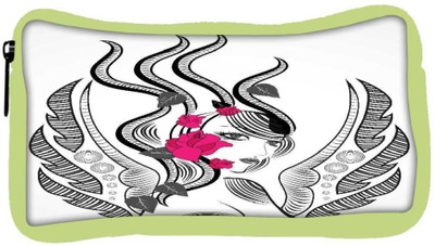

Snoogg Eco Friendly Canvas Abstract Fairy With Red Flowers Student Pen Pencil Case Coin Purse Pouch Cosmetic Makeup Bag (GREEN) Pouch(Multicolor)