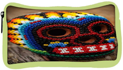 

Snoogg Eco Friendly Canvas Beaded Skull Student Pen Pencil Case Coin Purse Pouch Cosmetic Makeup Bag (GREEN) Pouch(Multicolor)