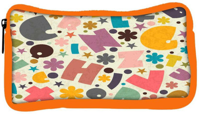 

Snoogg Eco Friendly Canvas Crazy Alphabets Designer Student Pen Pencil Case Coin Purse Pouch Cosmetic Makeup Bag (ORANGE) Pouch(Multicolor)