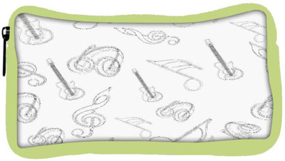

Snoogg Eco Friendly Canvas White Music Designer Student Pen Pencil Case Coin Purse Pouch Cosmetic Makeup Bag (GREEN) Pouch(Multicolor)