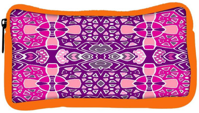 

Snoogg Eco Friendly Canvas Pink Purple Pattern Designer Student Pen Pencil Case Coin Purse Pouch Cosmetic Makeup Bag (ORANGE) Pouch(Multicolor)