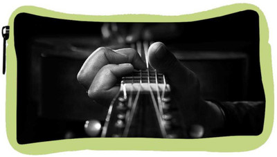 

Snoogg Eco Friendly Canvas Playing The Guitar Designer Student Pen Pencil Case Coin Purse Pouch Cosmetic Makeup Bag (GREEN) Pouch(Multicolor)
