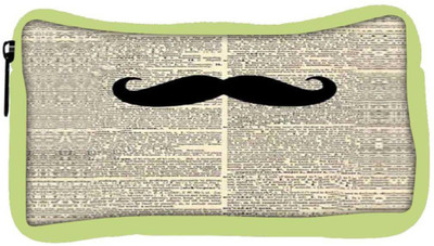 

Snoogg Eco Friendly Canvas Newspaper I Mustache You Student Pen Pencil Case Coin Purse Pouch Cosmetic Makeup Bag (GREEN) Pouch(Multicolor)