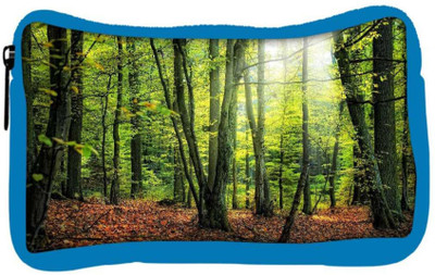 

Snoogg Eco Friendly Canvas Green Forest Designer Student Pen Pencil Case Coin Purse Pouch Cosmetic Makeup Bag (BLUE) Pouch(Multicolor)