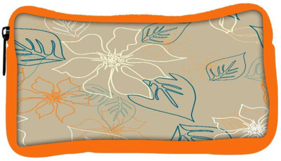 

Snoogg Eco Friendly Canvas Floral Sketch Cream Designer Student Pen Pencil Case Coin Purse Pouch Cosmetic Makeup Bag (ORANGE) Pouch(Multicolor)