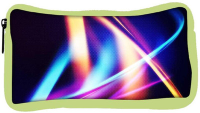 

Snoogg Eco Friendly Canvas Multicolor Waves Designer Student Pen Pencil Case Coin Purse Pouch Cosmetic Makeup Bag (GREEN) Pouch(Multicolor)