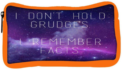 

Snoogg Eco Friendly Canvas Grudges & Facts Student Pen Pencil Case Coin Purse Pouch Cosmetic Makeup Bag (ORANGE) Pouch(Multicolor)