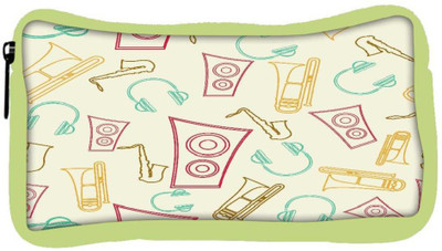 

Snoogg Eco Friendly Canvas Speakers And Jazz Designer Student Pen Pencil Case Coin Purse Pouch Cosmetic Makeup Bag (GREEN) Pouch(Multicolor)