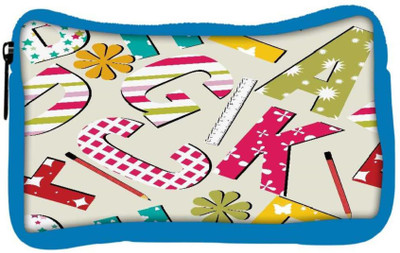 

Snoogg Eco Friendly Canvas Pencil Alphabets Designer Student Pen Pencil Case Coin Purse Pouch Cosmetic Makeup Bag (BLUE) Pouch(Multicolor)