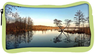 

Snoogg Eco Friendly Canvas Abstract River Designer Student Pen Pencil Case Coin Purse Pouch Cosmetic Makeup Bag (GREEN) Pouch(Multicolor)
