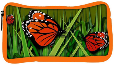 

Snoogg Eco Friendly Canvas Butterflies Designer Student Pen Pencil Case Coin Purse Pouch Cosmetic Makeup Bag (ORANGE) Pouch(Multicolor)