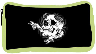 

Snoogg Eco Friendly Canvas Skull Muerte Designer Student Pen Pencil Case Coin Purse Pouch Cosmetic Makeup Bag (GREEN) Pouch(Multicolor)