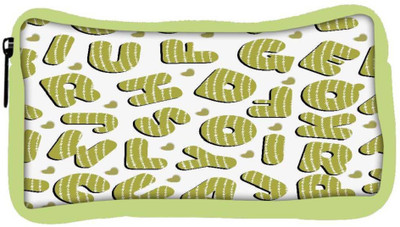 

Snoogg Eco Friendly Canvas Green Alphabets Designer Student Pen Pencil Case Coin Purse Pouch Cosmetic Makeup Bag (GREEN) Pouch(Multicolor)