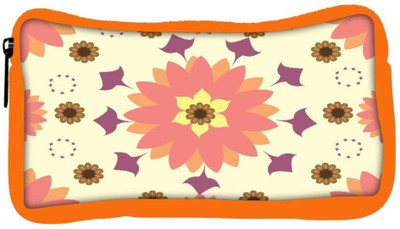 

Snoogg Eco Friendly Canvas Cream Floral Designer Student Pen Pencil Case Coin Purse Pouch Cosmetic Makeup Bag (ORANGE) Pouch(Multicolor)