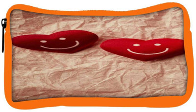 

Snoogg Eco Friendly Canvas Cute Smile Love Heart Couple Designer Student Pen Pencil Case Coin Purse Pouch Cosmetic Makeup Bag (ORANGE) Pouch(Multicolor)