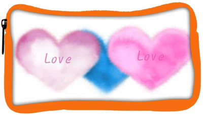 

Snoogg Eco Friendly Canvas Pink Love Designer Student Pen Pencil Case Coin Purse Pouch Cosmetic Makeup Bag (ORANGE) Pouch(Multicolor)