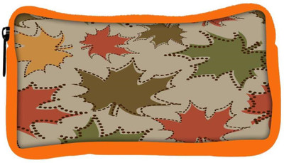 

Snoogg Eco Friendly Canvas Mixed Color Leaves Designer Student Pen Pencil Case Coin Purse Pouch Cosmetic Makeup Bag (ORANGE) Pouch(Multicolor)