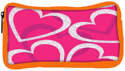 

Snoogg Eco Friendly Canvas White Hearts Designer Student Pen Pencil Case Coin Purse Pouch Cosmetic Makeup Bag (ORANGE) Pouch(Multicolor)