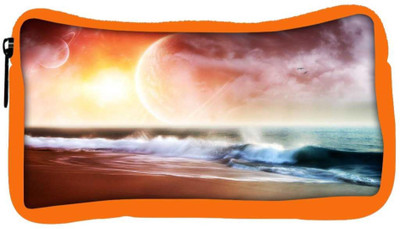 

Snoogg Eco Friendly Canvas Beach View Designer Student Pen Pencil Case Coin Purse Pouch Cosmetic Makeup Bag (ORANGE) Pouch(Multicolor)