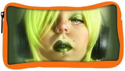 

Snoogg Eco Friendly Canvas Pierced Girl Listening 2680 Student Pen Pencil Case Coin Purse Pouch Cosmetic Makeup Bag (ORANGE) Pouch(Multicolor)