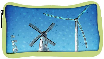 

Snoogg Eco Friendly Canvas Windmill Designer Student Pen Pencil Case Coin Purse Pouch Cosmetic Makeup Bag (GREEN) Pouch(Multicolor)