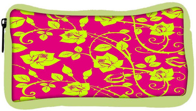 

Snoogg Eco Friendly Canvas Yellow Roses Leaves Designer Student Pen Pencil Case Coin Purse Pouch Cosmetic Makeup Bag (GREEN) Pouch(Multicolor)