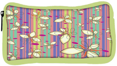 

Snoogg Eco Friendly Canvas Cream Floral Pattern Designer Student Pen Pencil Case Coin Purse Pouch Cosmetic Makeup Bag (GREEN) Pouch(Multicolor)