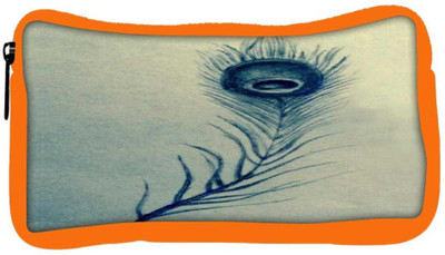 

Snoogg Eco Friendly Canvas Feather Abstract Student Pen Pencil Case Coin Purse Pouch Cosmetic Makeup Bag (ORANGE) Pouch(Multicolor)