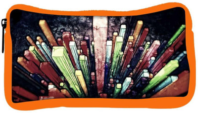 

Snoogg Eco Friendly Canvas Crystals Digital Art Designer Student Pen Pencil Case Coin Purse Pouch Cosmetic Makeup Bag (ORANGE) Pouch(Multicolor)