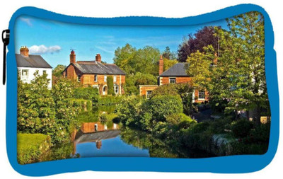 

Snoogg Eco Friendly Canvas Water And House Designer Student Pen Pencil Case Coin Purse Pouch Cosmetic Makeup Bag (BLUE) Pouch(Multicolor)
