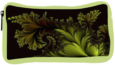 

Snoogg Eco Friendly Canvas Fractal Leaf Abstract Designer Student Pen Pencil Case Coin Purse Pouch Cosmetic Makeup Bag (GREEN) Pouch(Multicolor)