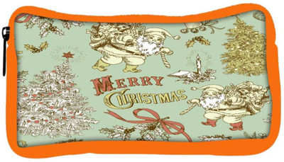 

Snoogg Eco Friendly Canvas Santa Clause Designer Student Pen Pencil Case Coin Purse Pouch Cosmetic Makeup Bag (ORANGE) Pouch(Multicolor)