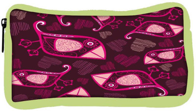 

Snoogg Eco Friendly Canvas Abstract Pink Birds And Hearts Designer Student Pen Pencil Case Coin Purse Pouch Cosmetic Makeup Bag (GREEN) Pouch(Multicolor)
